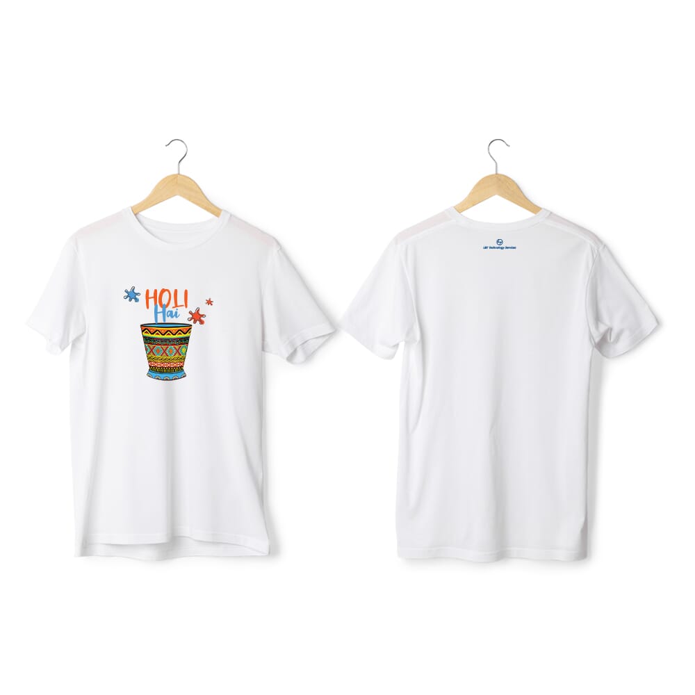 Greys&Blues Hues Pima Round Neck T-Shirt - White